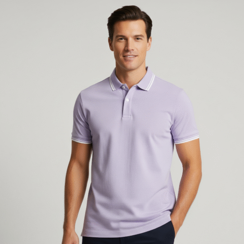 Cotton Polo Half Sleeve TShirt With White Tipping 240 GSM