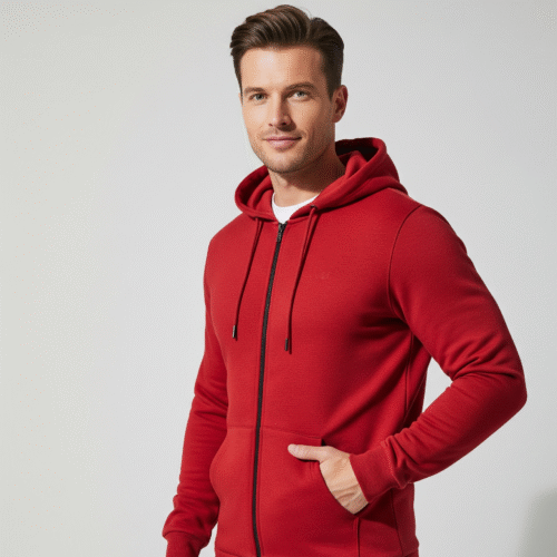 Polycotton Hoodie with Zipper 300GSM