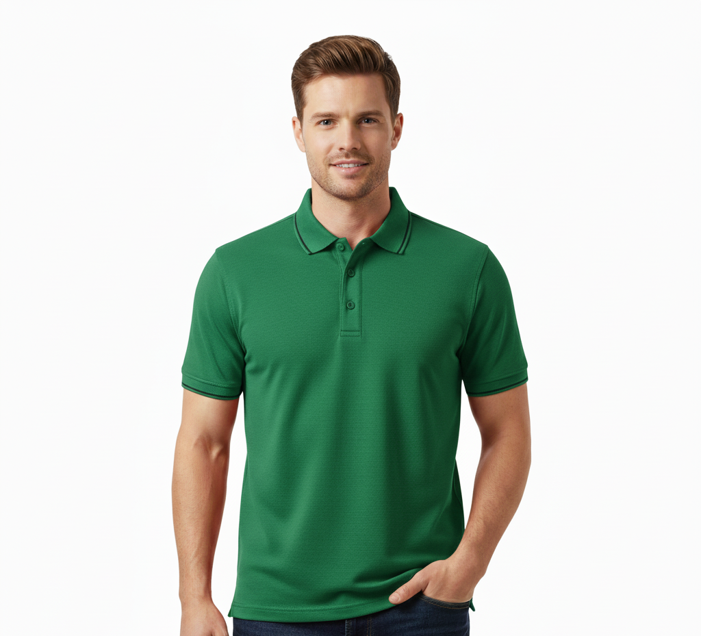 Polycotton Polo Half Sleeve Tshirt 220 GSM