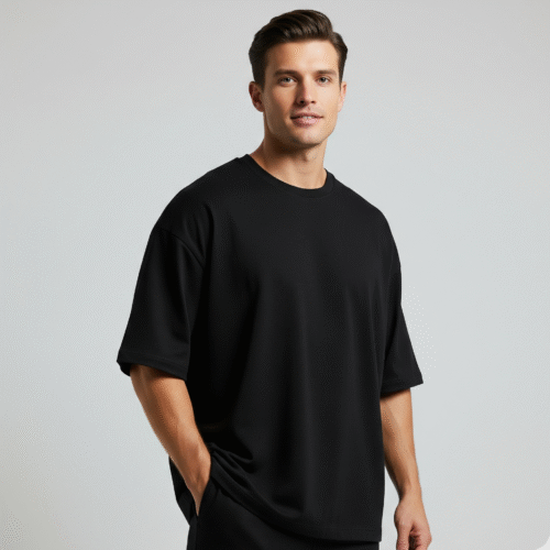 Oversize Cotton French Terry Half Sleeve 240 GSM T-shirts