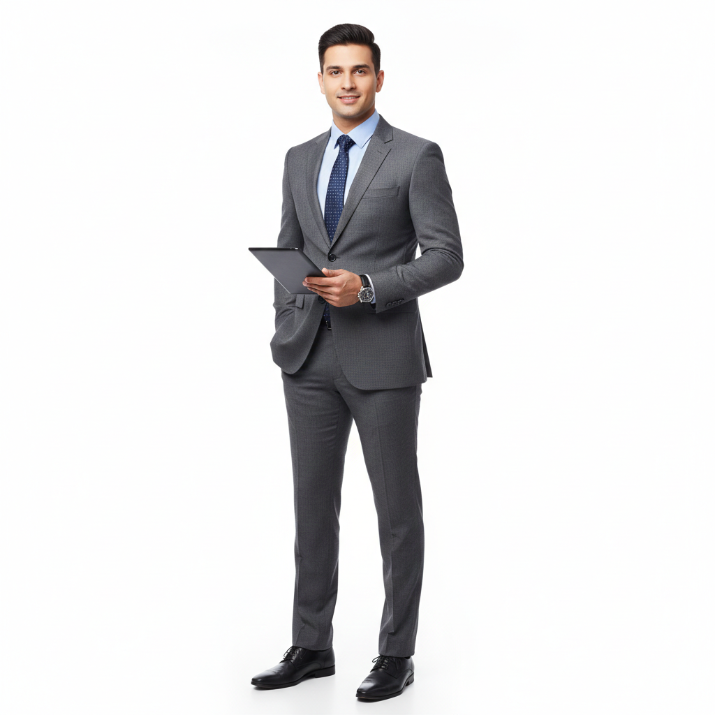 Navy PV Twill Blazer, PV Lycra Twill Pant and White PV Shirt Set