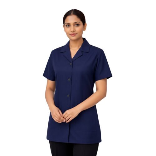 Navy PV Matty HS Unisex Overcoat Housekeeping Uniform
