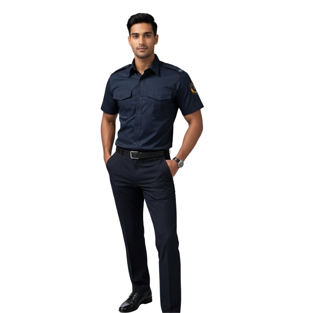 Navy Blue PV Matty Mens Security Guard Safari Uniform suit