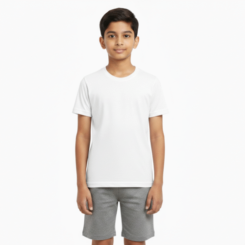 Kids Polyester Round Neck 100GSM T-shirts